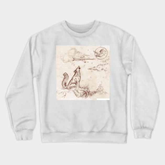 Coyote Crewneck Sweatshirt by pegacorna